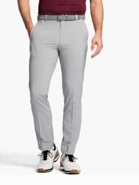 IZOD Men’s Golf SwingFlex Straight-Fit Flat-Front Pants – Gray (Size 34x29)